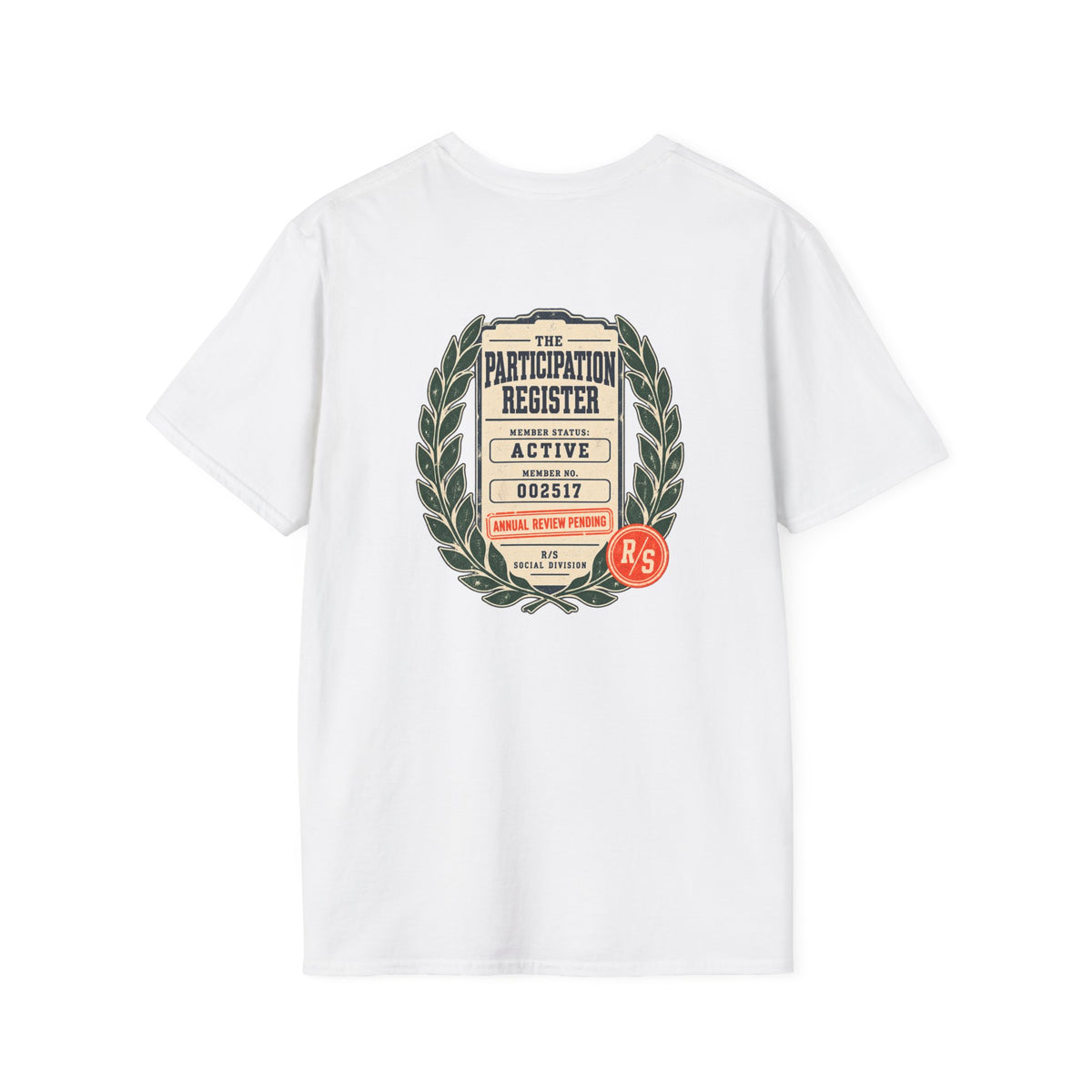 Social Division - Participation Register T-shirt — Funny Retro Casual Tee