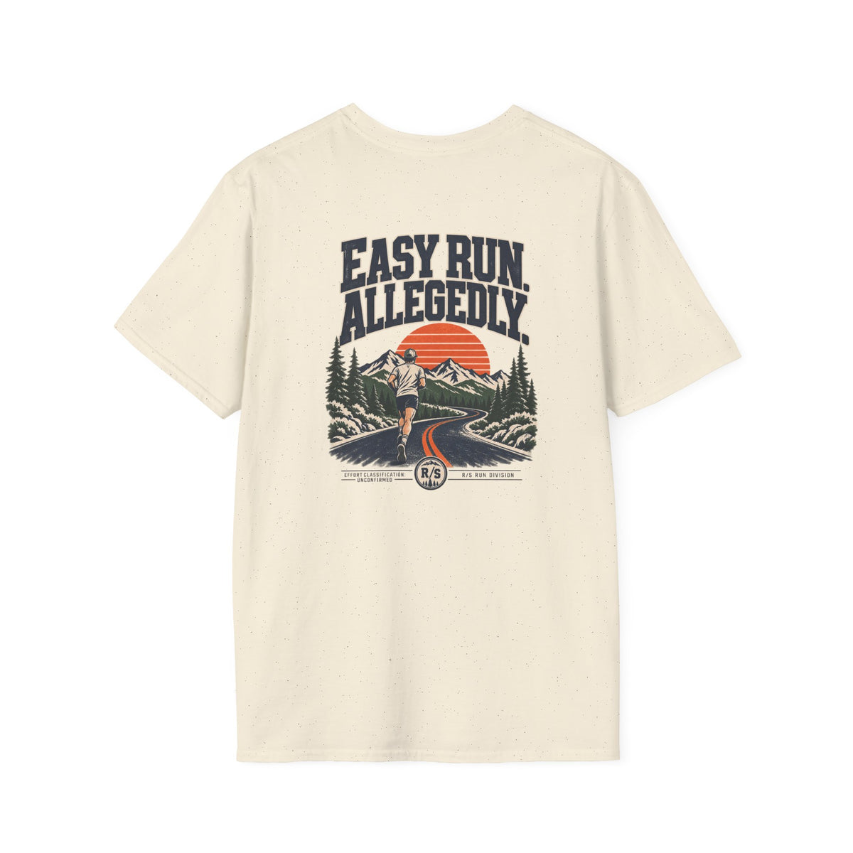 Run Division - Easy run. Allegedly T-Shirt — Funny Retro Casual Tee
