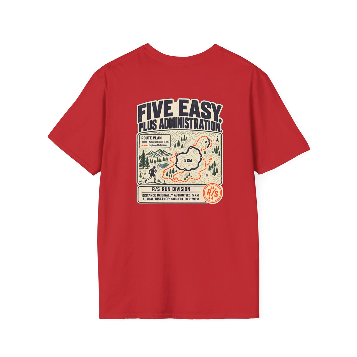 Run Division - Five Easy T-Shirt — Funny Retro Casual Tee