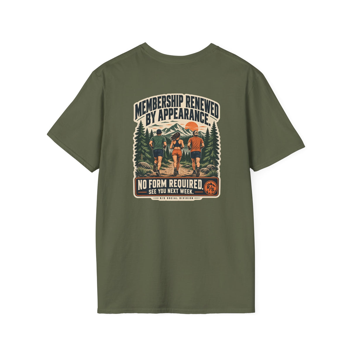 Social Division - Membership renewed by attendance T-Shirt. Retro funny T-shirt
