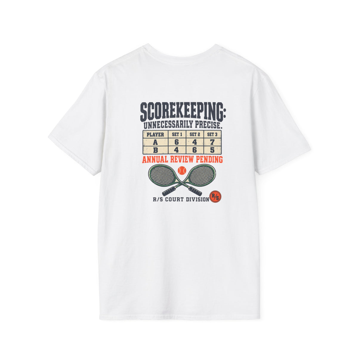 Court Division - Scorekeeping - Unnecessarily precise T-Shirt — Funny Retro Casual Tee