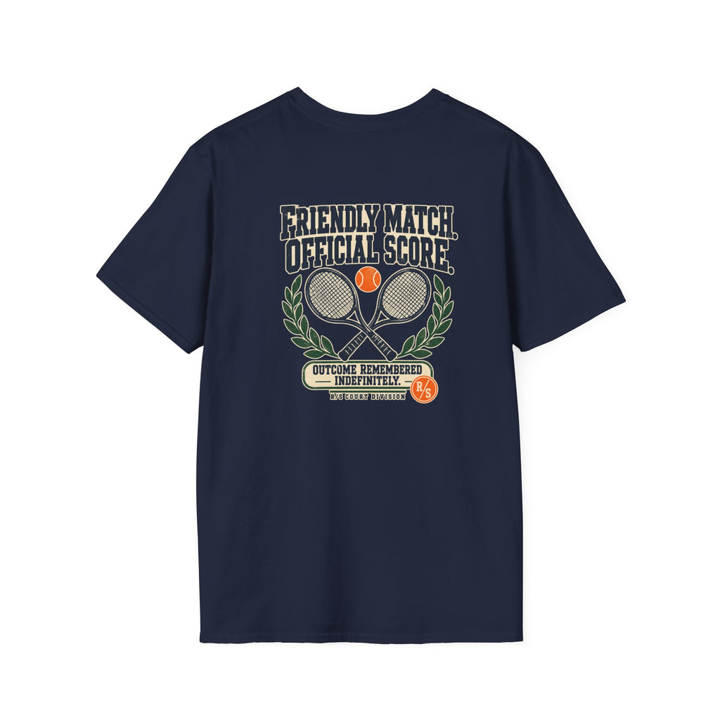 Court Division - Friendly match - Official Score T-Shirt — Funny Retro Casual Tee