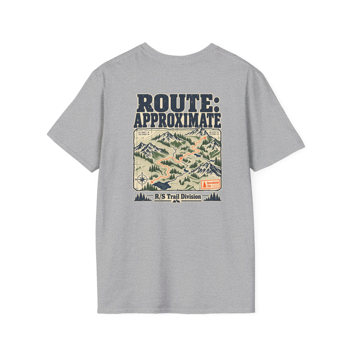 Trail Division - Route: Approimate T-Shirt — Funny Retro Casual Tee