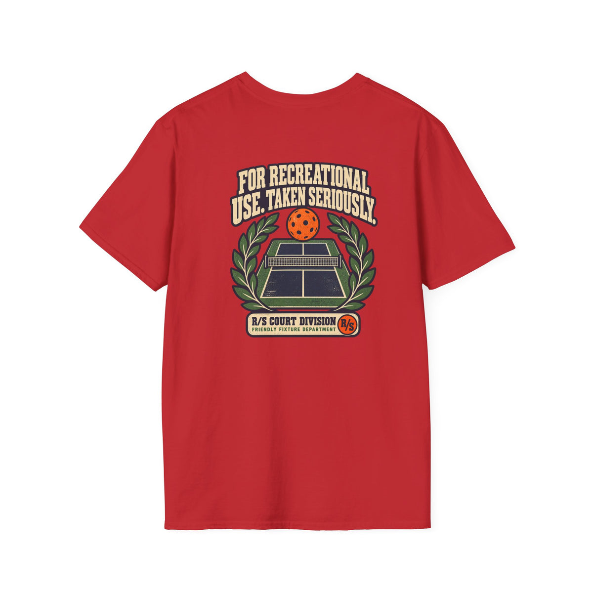 Court Division - Pickle ball - For recreational use - Taken seriously T-Shirt — Funny Retro Casual Tee