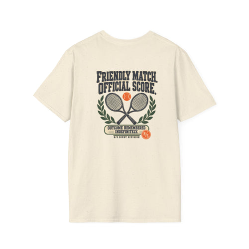 Court Division - Friendly match - Official Score T-Shirt — Funny Retro Casual Tee