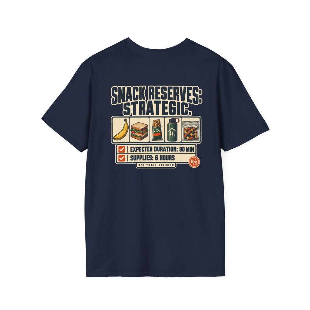 Trail Division - Snack Reserves - Strategic. T-Shirt — Funny Retro Casual Tee