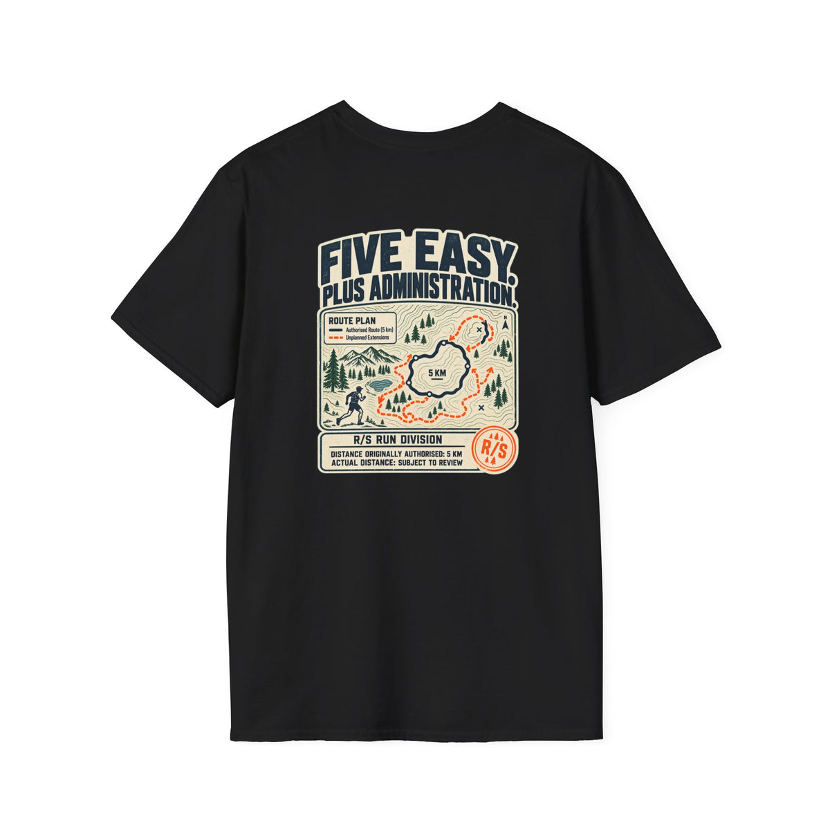 Run Division - Five Easy T-Shirt — Funny Retro Casual Tee