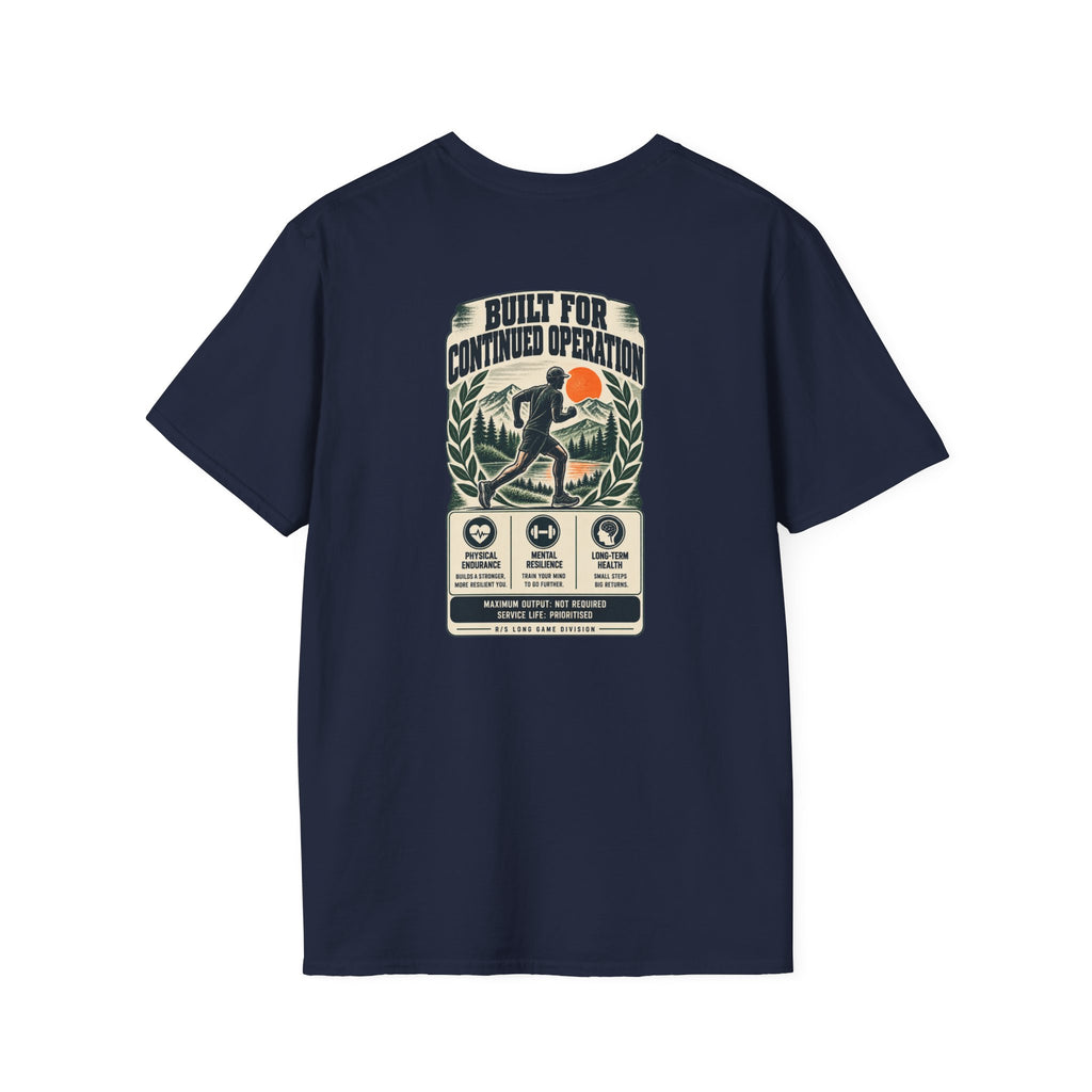 Run Division - Built for continued operation T-Shirt — Funny Retro Casual Tee