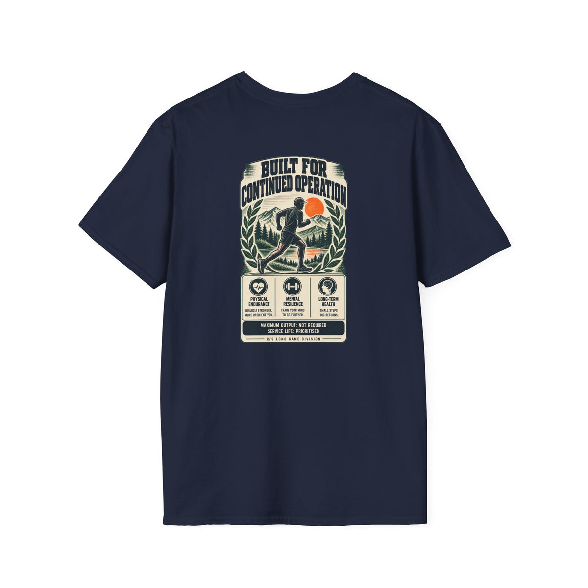 Run Division - Built for continued operation T-Shirt — Funny Retro Casual Tee