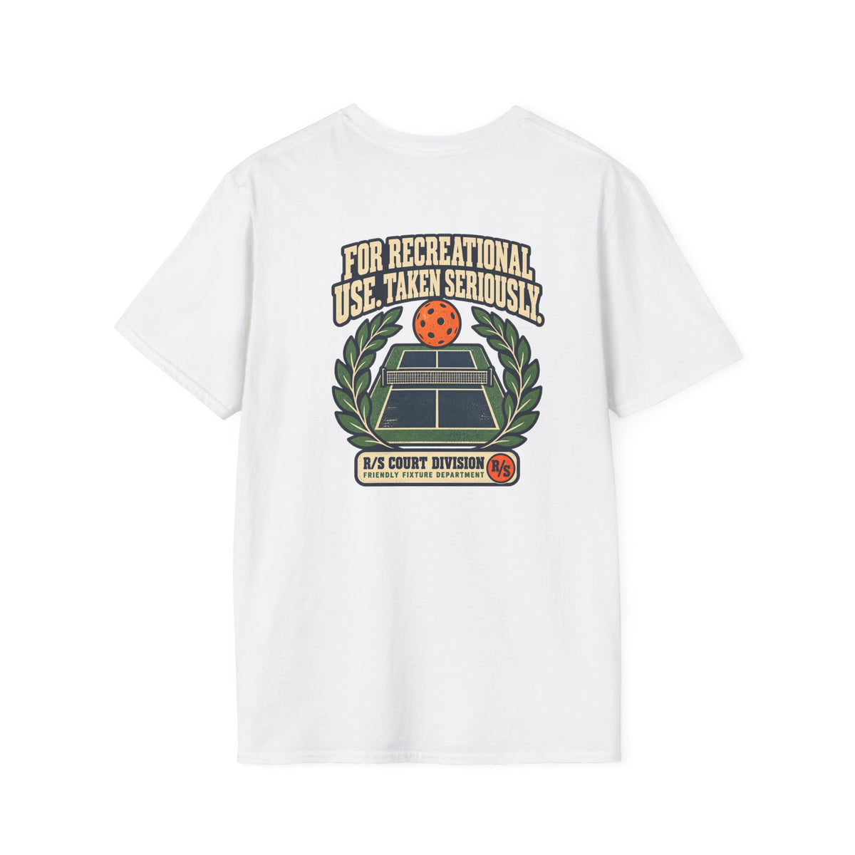 Court Division - Pickle ball - For recreational use - Taken seriously T-Shirt — Funny Retro Casual Tee