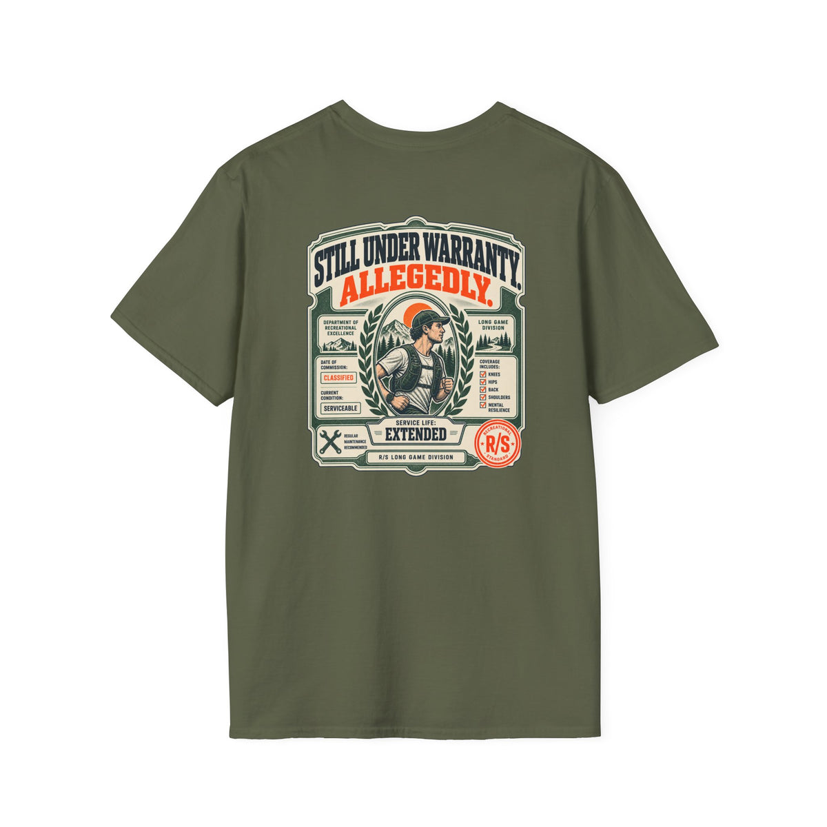 Run Division - Body still working T-Shirt — Funny Retro Casual Tee
