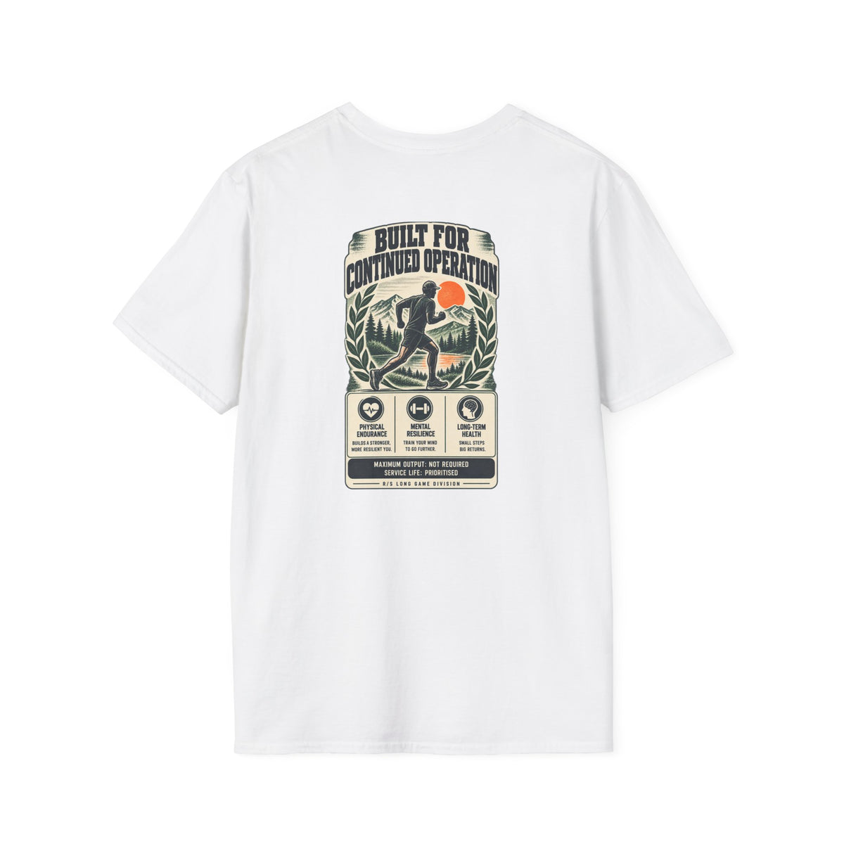Run Division - Built for continued operation T-Shirt — Funny Retro Casual Tee