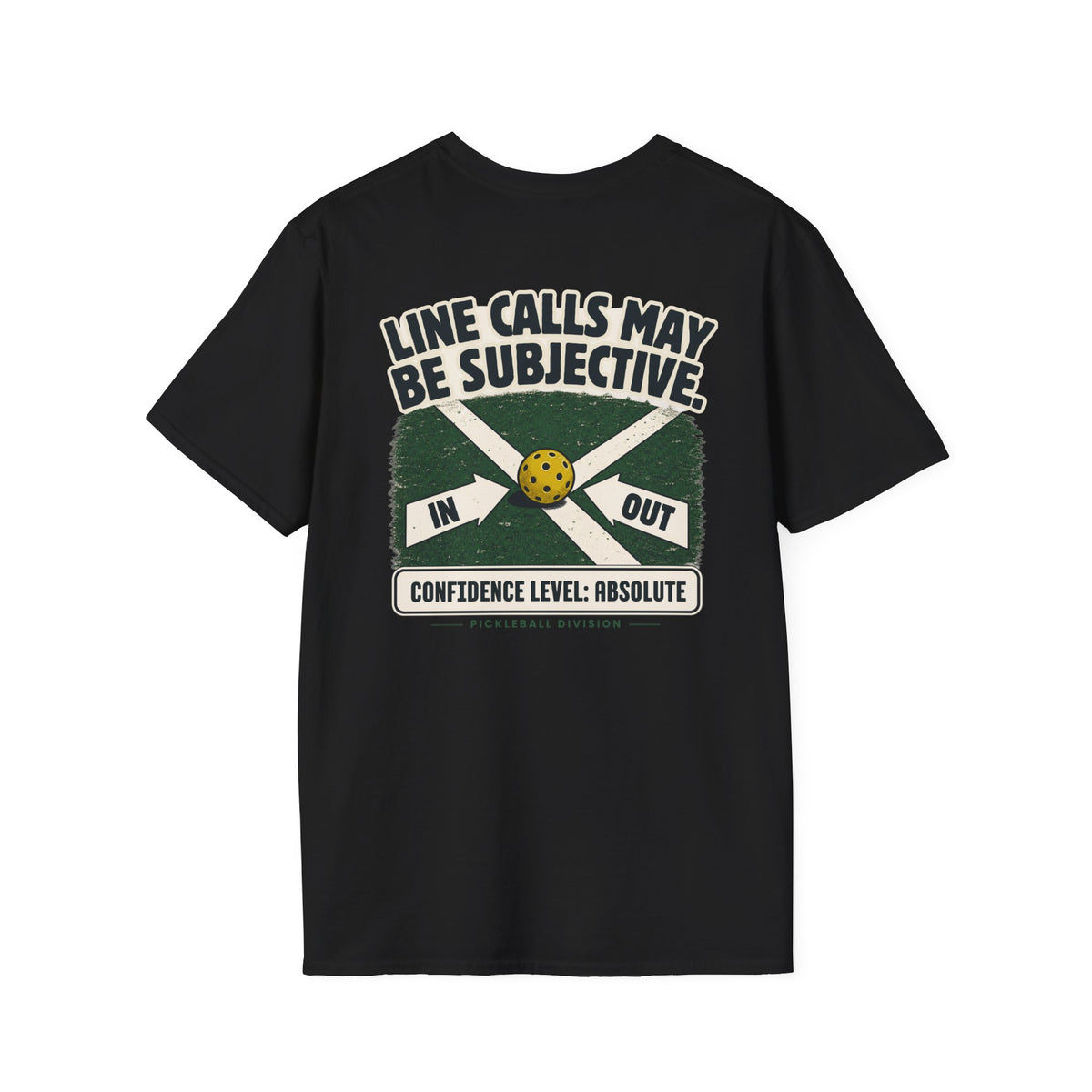 Court Division - Line calls may be subjective T-Shirt — Funny Retro Casual Tee