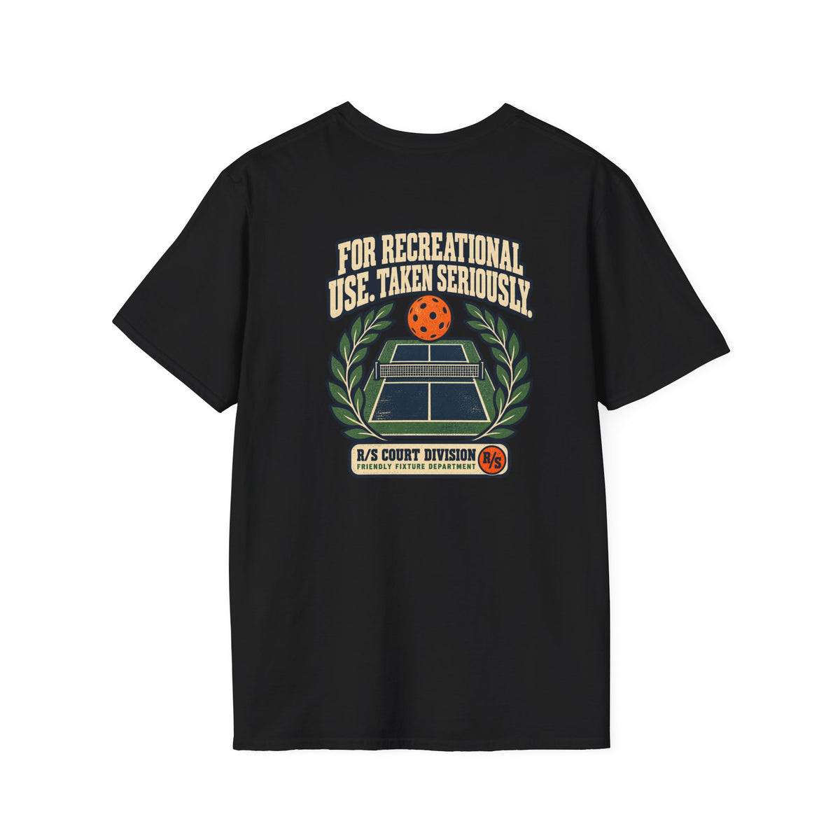 Court Division - Pickle ball - For recreational use - Taken seriously T-Shirt — Funny Retro Casual Tee