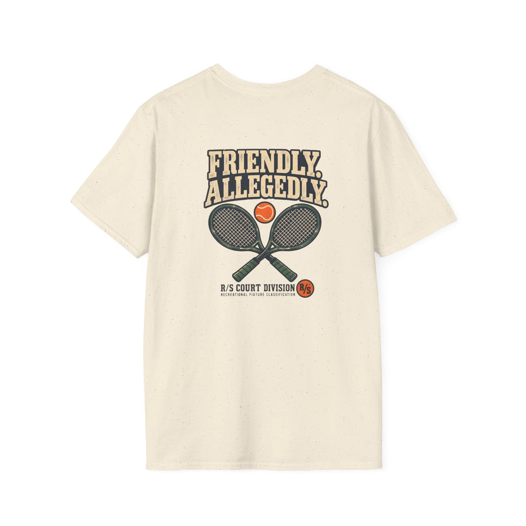 Court Division - Friendly Game. Allegedly T-Shirt — Funny Retro Casual Tee