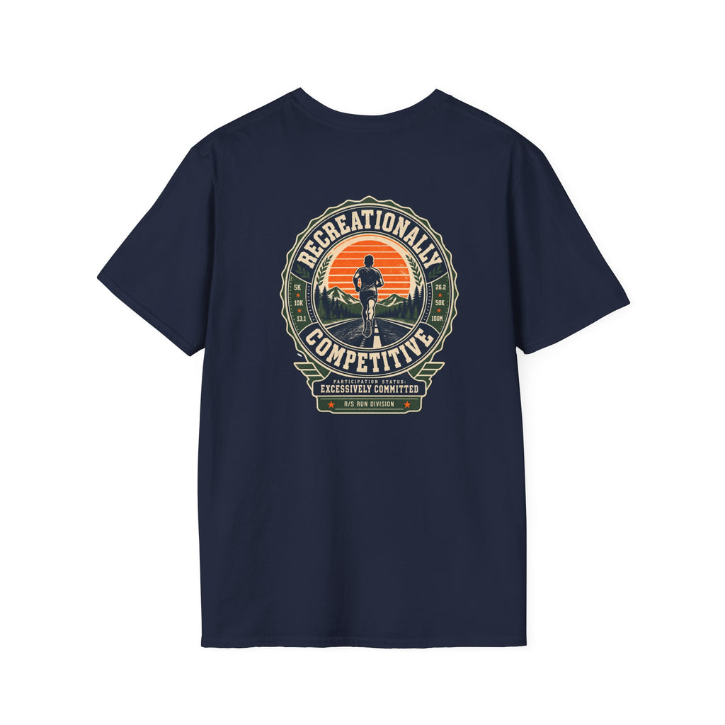 Run Division - Recreationally Competitive T-Shirt — Funny Retro Casual Tee