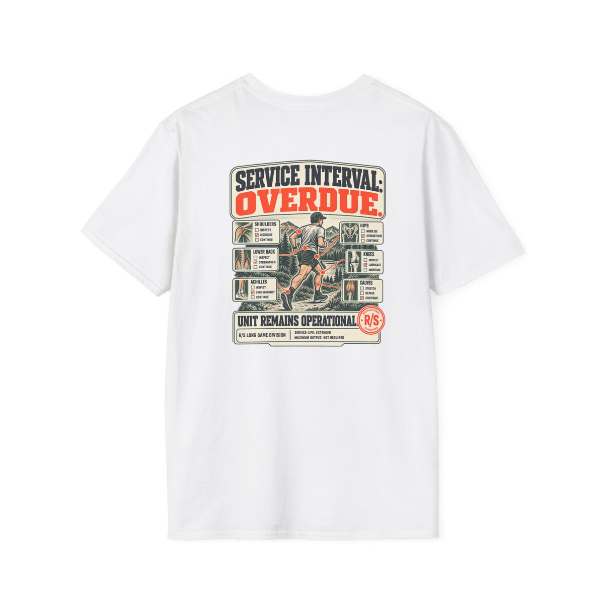 Run Division - Service interval - Overdue T-Shirt — Funny Retro Casual Tee