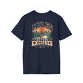 Run Division - Miles before excuses T-Shirt — Funny Retro Casual Tee