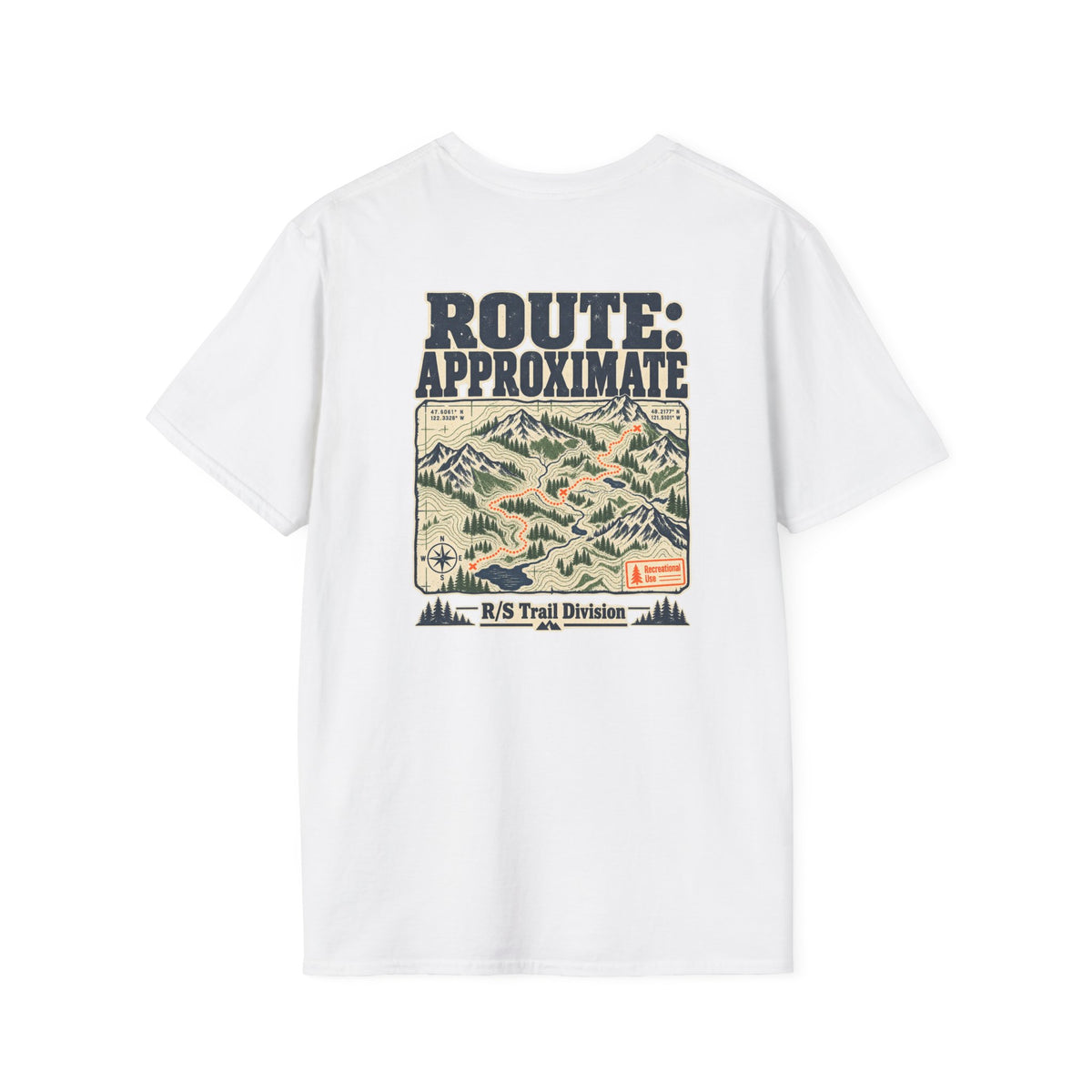 Trail Division - Route: Approimate T-Shirt — Funny Retro Casual Tee