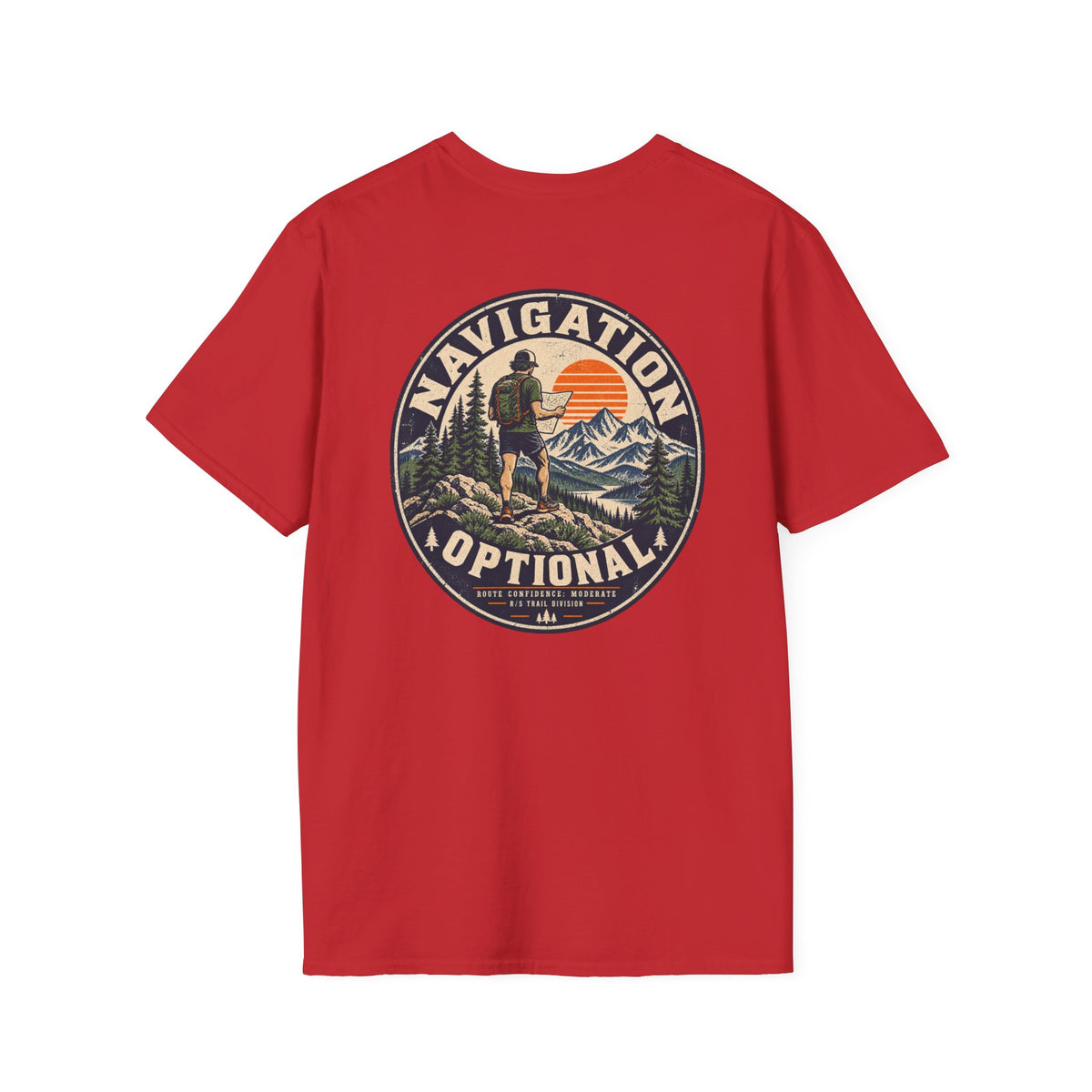 Trail Division - Navigation Optional. T-Shirt — Funny Retro Casual Tee