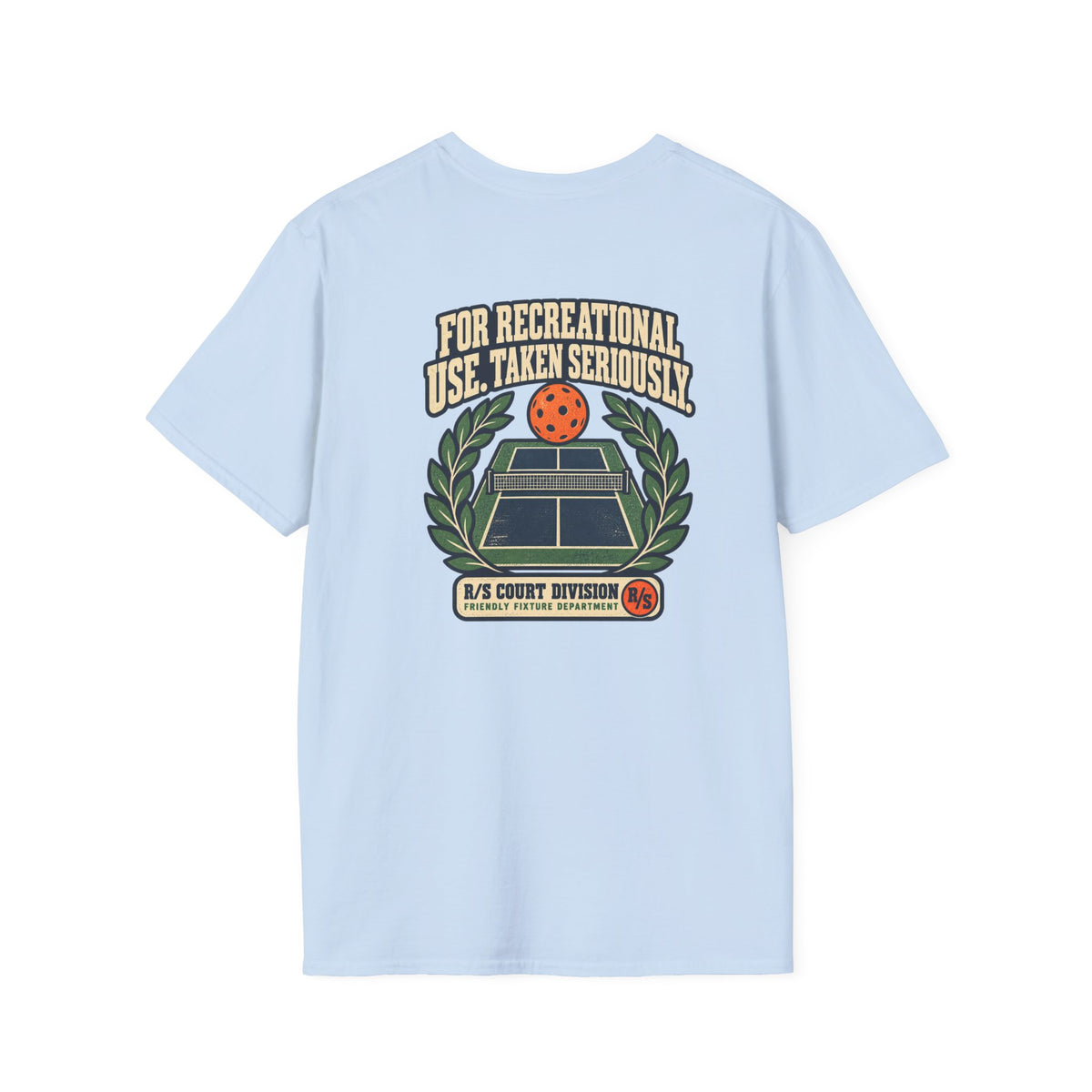 Court Division - Pickle ball - For recreational use - Taken seriously T-Shirt — Funny Retro Casual Tee