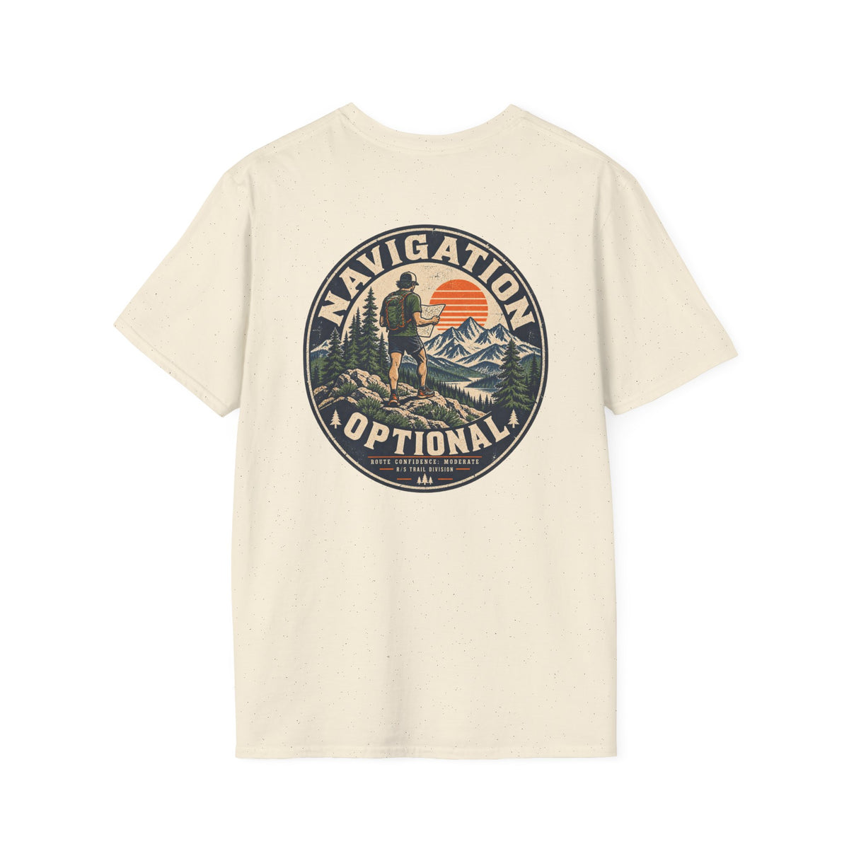 Trail Division - Navigation Optional. T-Shirt — Funny Retro Casual Tee