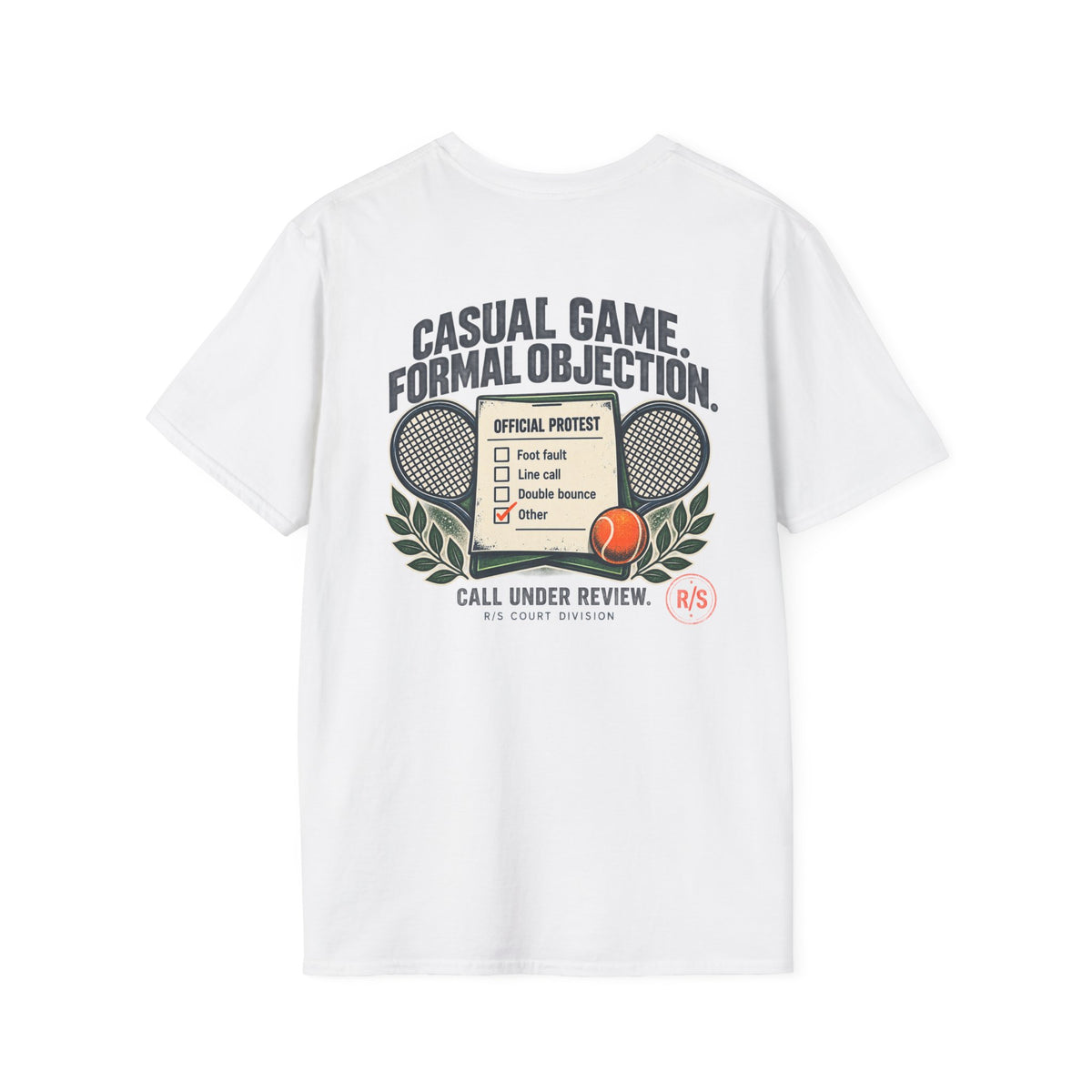 Court Division - Pickle ball - Casual game. Friendly objection T-Shirt — Funny Retro Casual Tee
