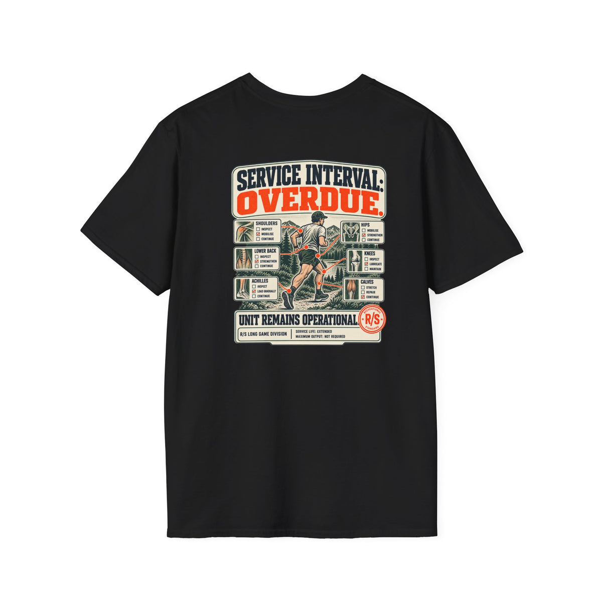 Run Division - Service interval - Overdue T-Shirt — Funny Retro Casual Tee