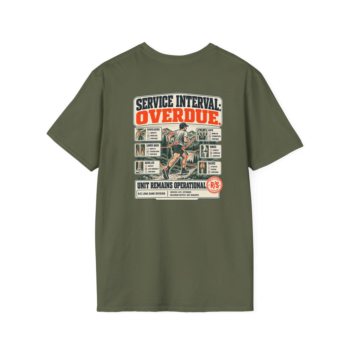 Run Division - Service interval - Overdue T-Shirt — Funny Retro Casual Tee