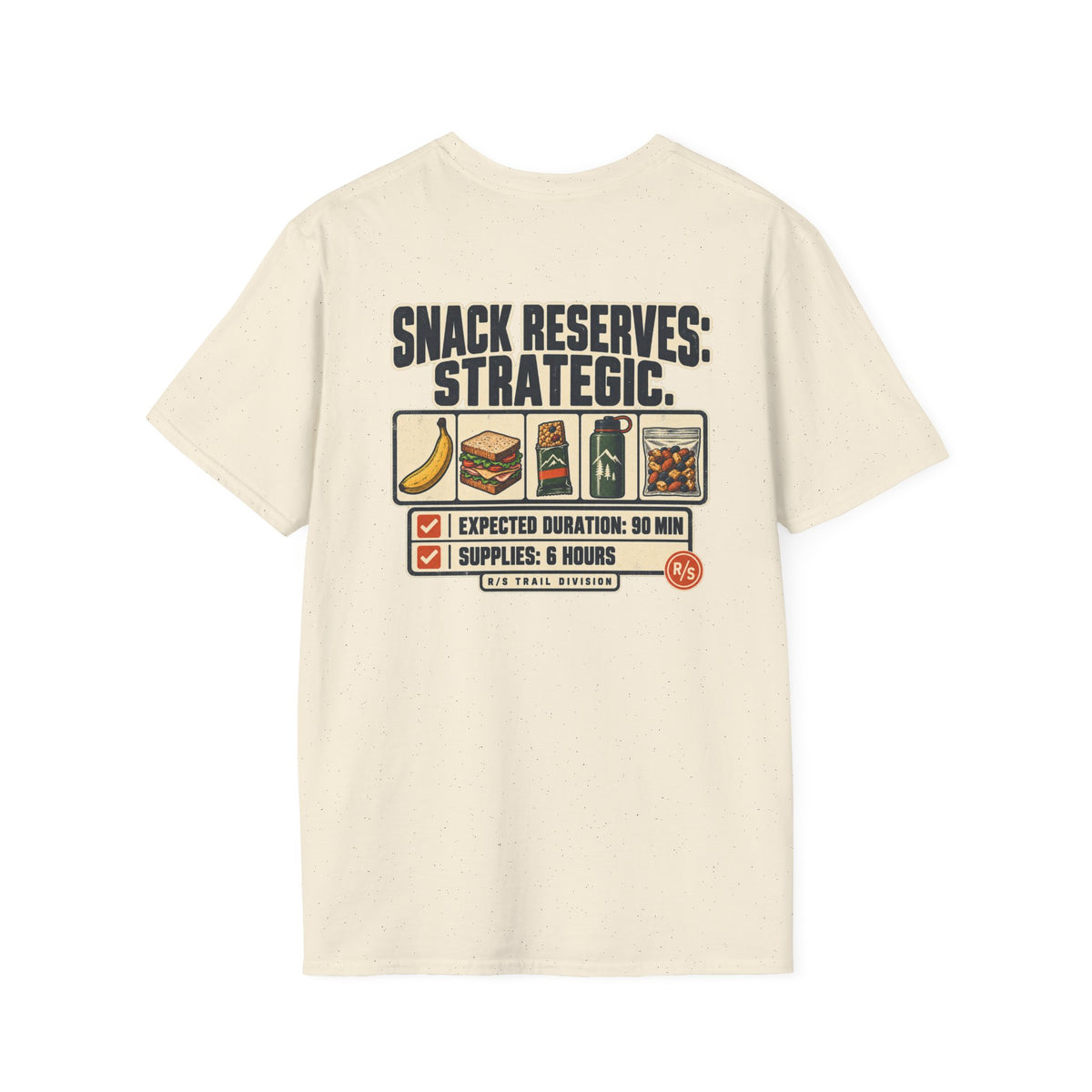 Trail Division - Snack Reserves - Strategic. T-Shirt — Funny Retro Casual Tee
