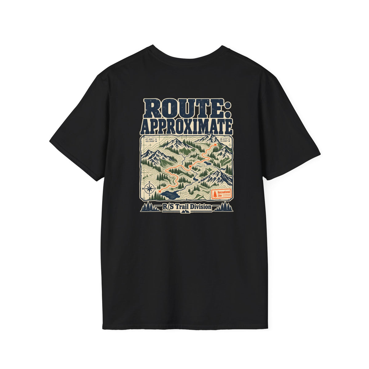 Trail Division - Route: Approimate T-Shirt — Funny Retro Casual Tee