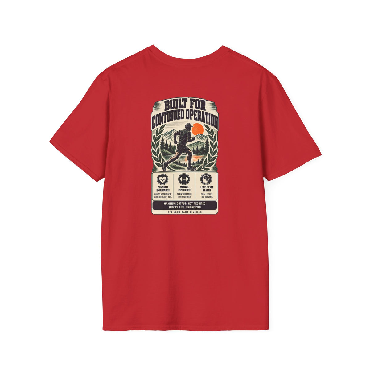 Run Division - Built for continued operation T-Shirt — Funny Retro Casual Tee