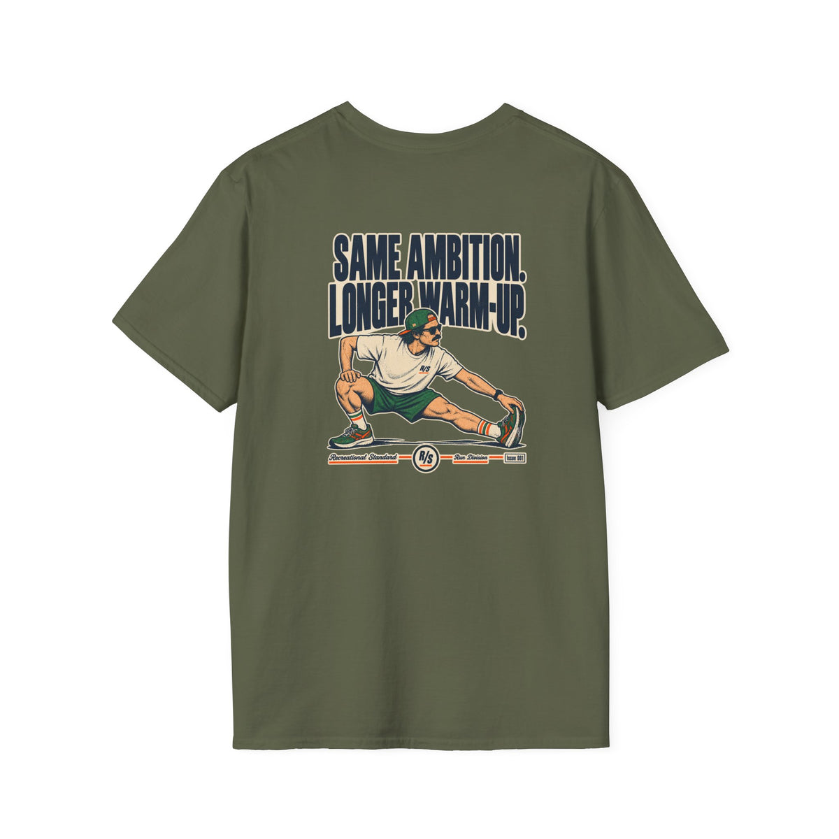 Run Division - Same ambition - Longer warm-up T-Shirt — Funny Retro Casual Tee