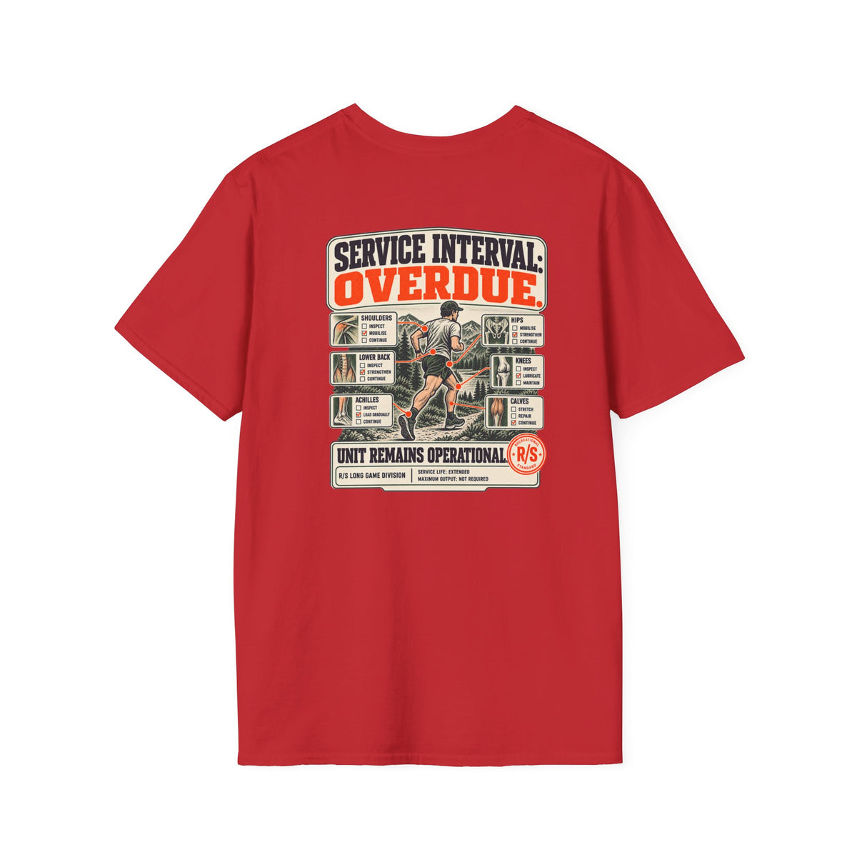 Run Division - Service interval - Overdue T-Shirt — Funny Retro Casual Tee