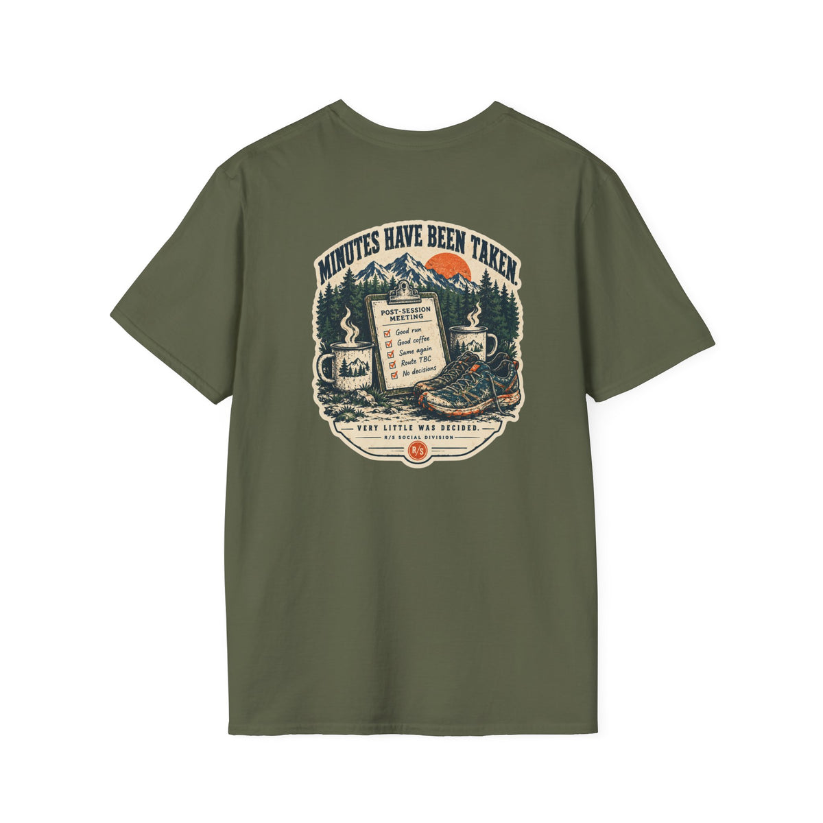 Trail Division - Minutes have been taken T-Shirt — Funny Retro Casual Tee