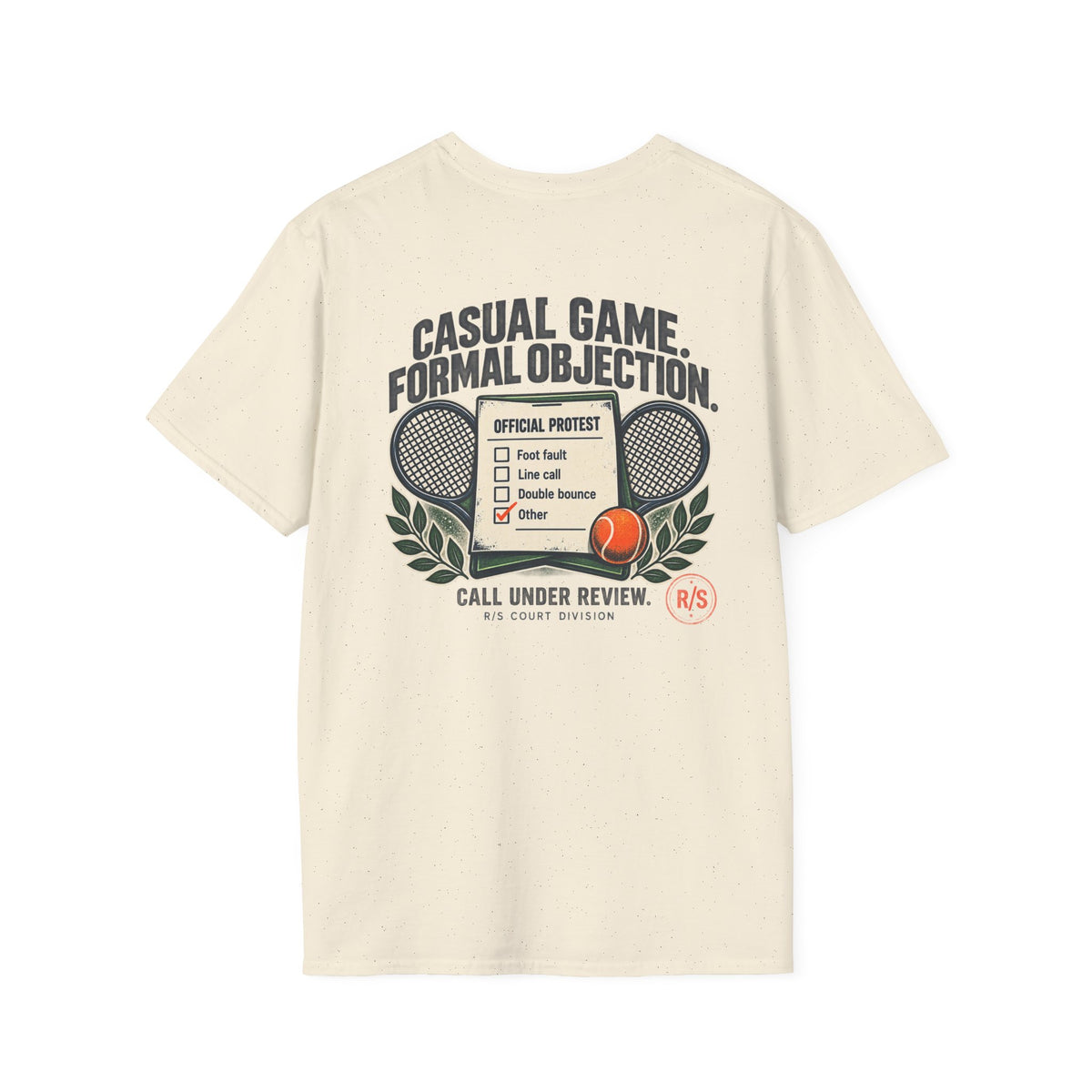 Court Division - Pickle ball - Casual game. Friendly objection T-Shirt — Funny Retro Casual Tee