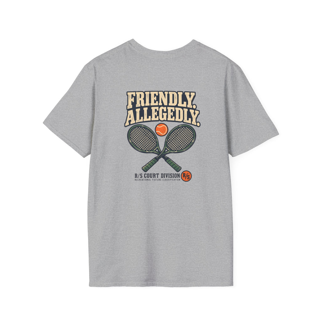 Court Division - Friendly Game. Allegedly T-Shirt — Funny Retro Casual Tee