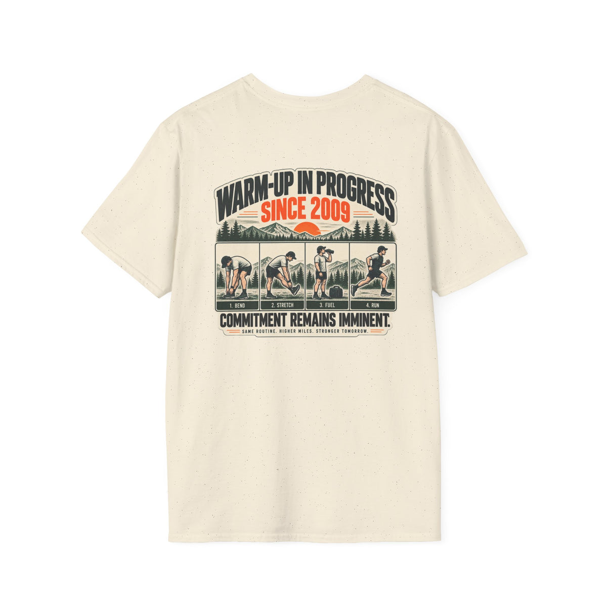 Run Division - Warm-up in Progress T-Shirt — Funny Retro Casual Tee