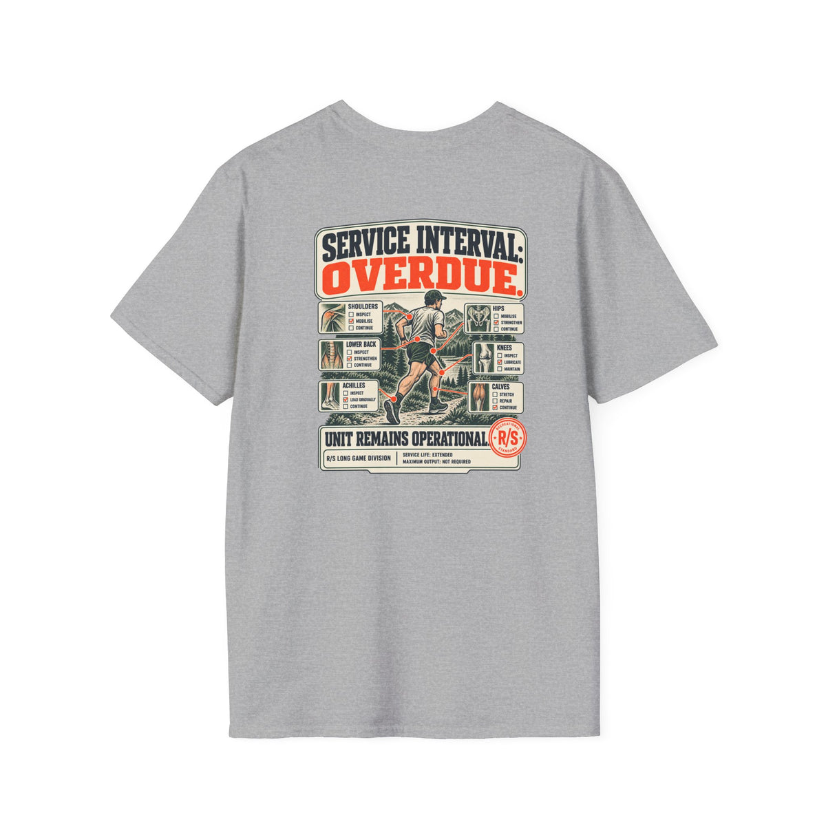 Run Division - Service interval - Overdue T-Shirt — Funny Retro Casual Tee