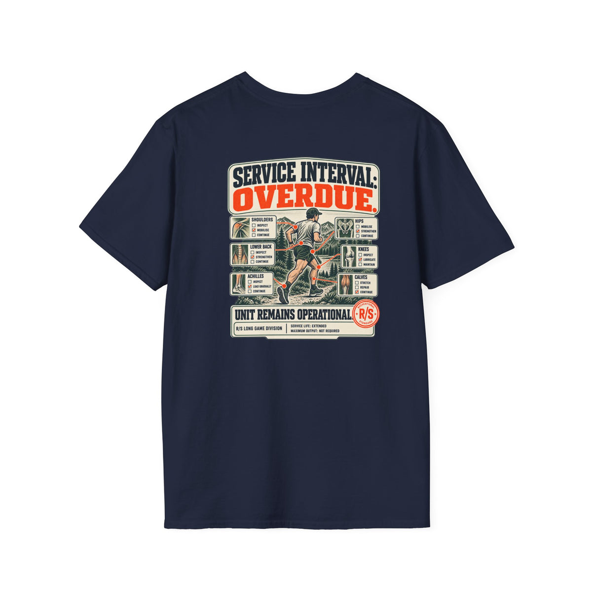 Run Division - Service interval - Overdue T-Shirt — Funny Retro Casual Tee