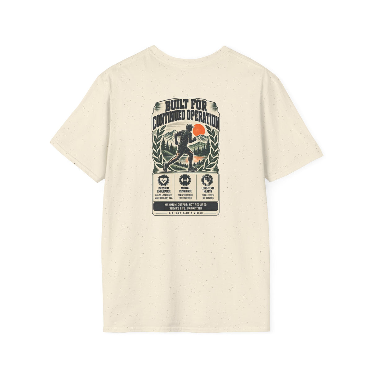 Run Division - Built for continued operation T-Shirt — Funny Retro Casual Tee