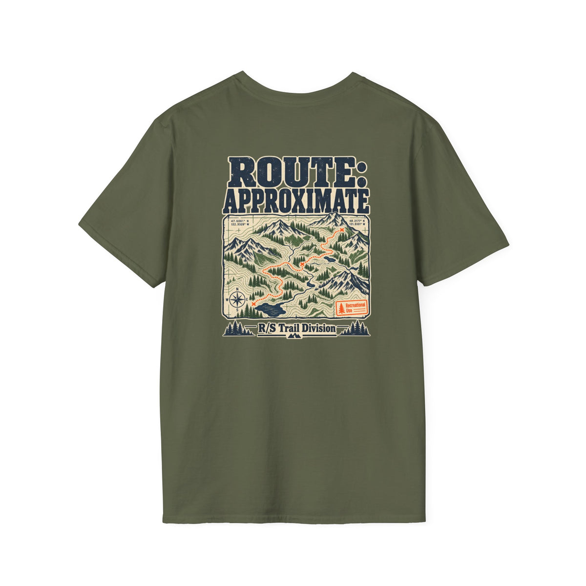 Trail Division - Route: Approimate T-Shirt — Funny Retro Casual Tee
