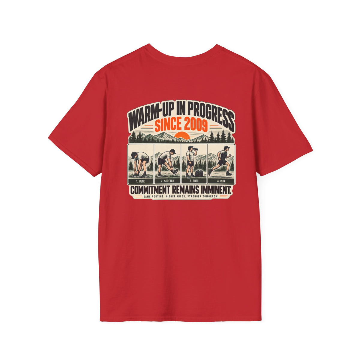 Run Division - Warm-up in Progress T-Shirt — Funny Retro Casual Tee