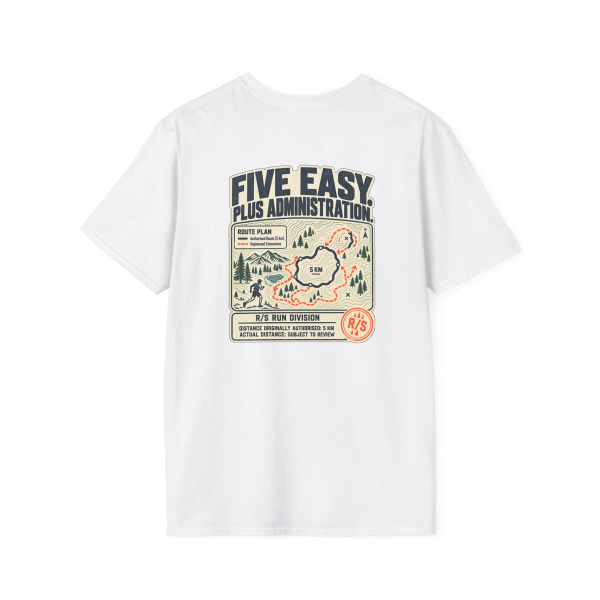 Run Division - Five Easy T-Shirt — Funny Retro Casual Tee