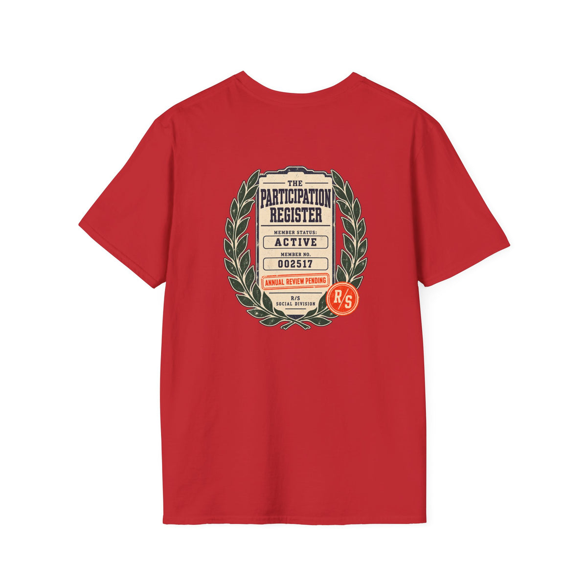 Social Division - Participation Register T-shirt — Funny Retro Casual Tee