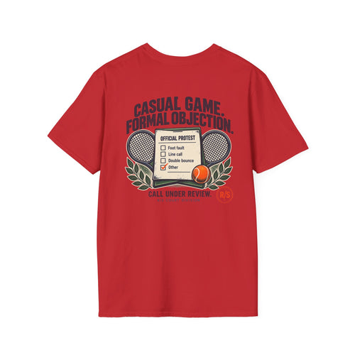 Court Division - Pickle ball - Casual game. Friendly objection T-Shirt — Funny Retro Casual Tee
