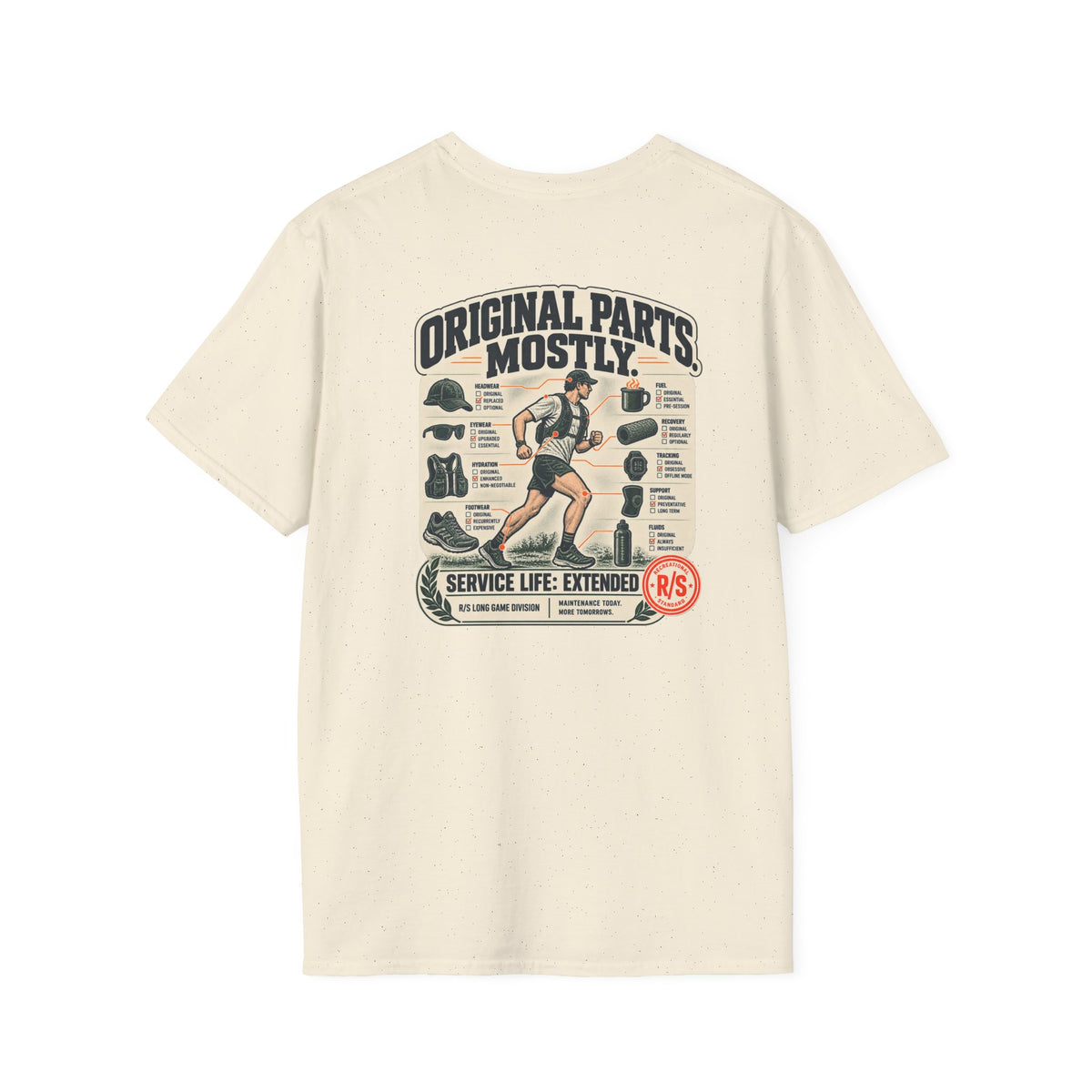 Run Division - Original parts - mostly T-Shirt — Funny Retro Casual Tee