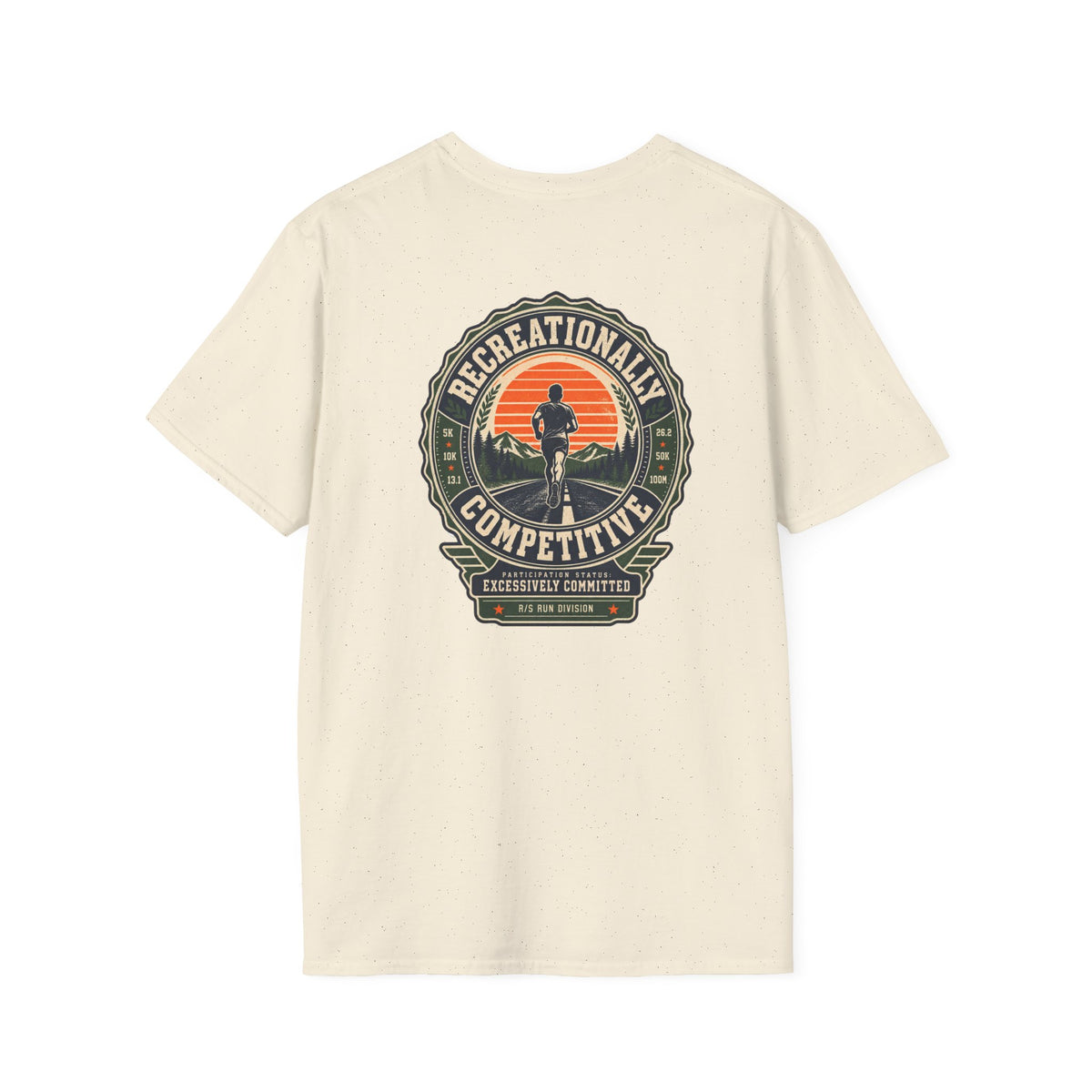 Run Division - Recreationally Competitive T-Shirt — Funny Retro Casual Tee