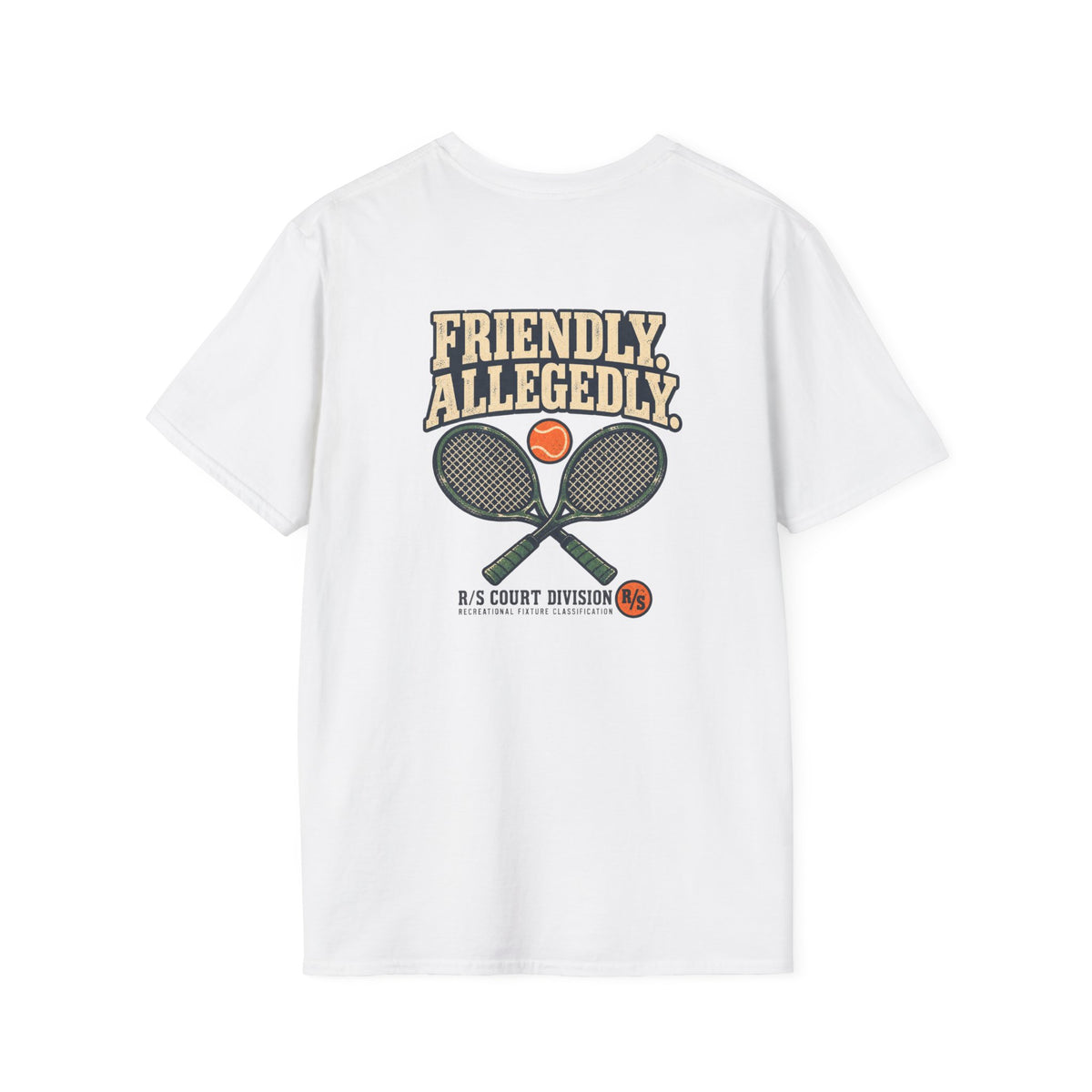 Court Division - Friendly Game. Allegedly T-Shirt — Funny Retro Casual Tee