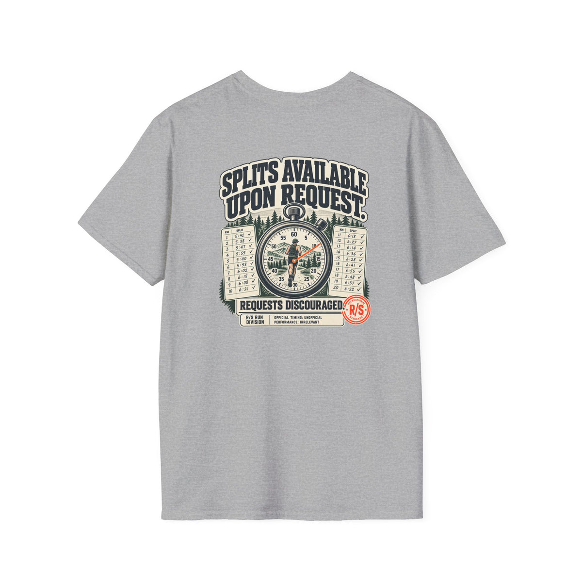 Run Division - Splits available upon request T-Shirt — Funny Retro Casual Tee